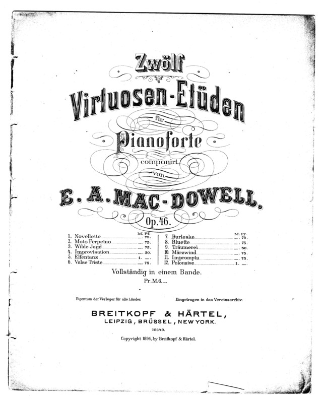 Zwölf virtuosen-etüden : für pianoforte : op. 46 