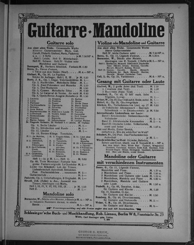 Gondoliera : Guitare ; Liebeslied : Guitare / Mertz, J.K.
