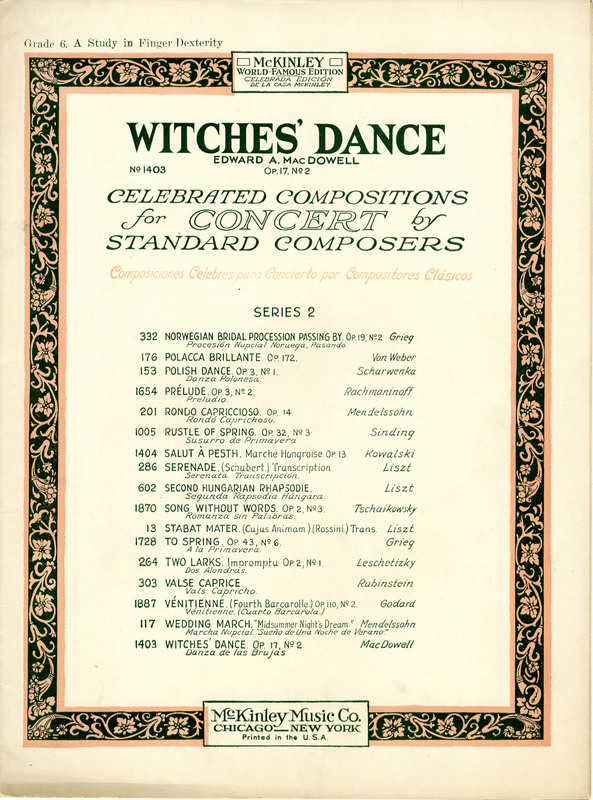 Witches dance = Hexentanz : op. 17, no. 2