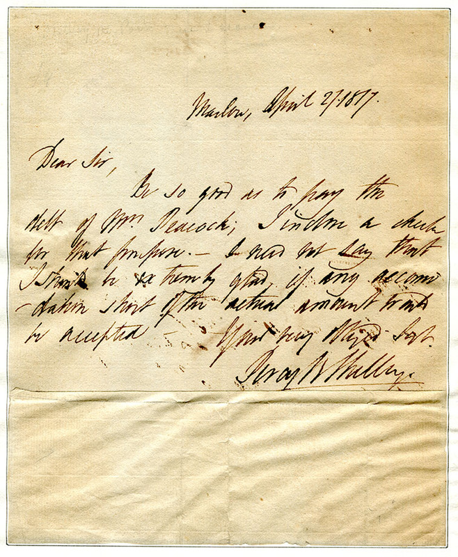 Percy Bysshe Shelley to Richard Hayward, 27 April 1817