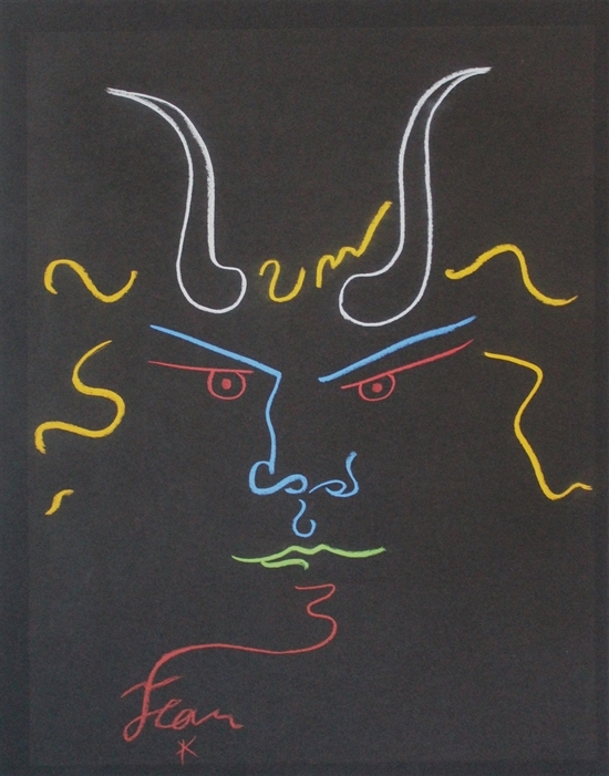 Jean Cocteau, Head of the Minotaur (c. 1961)