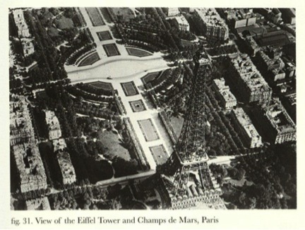 Aerial View of Eiffel Tower