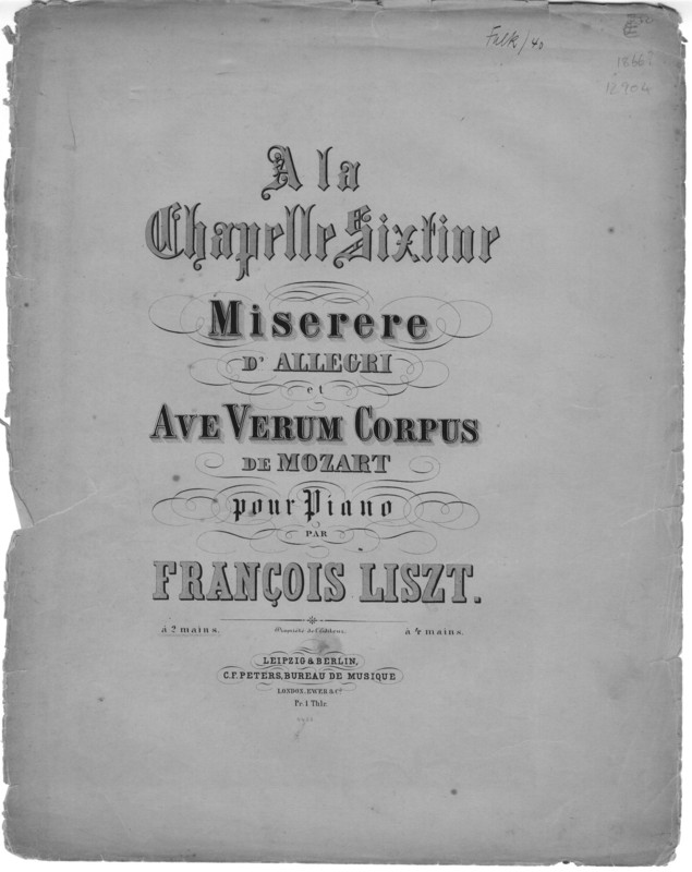 A la Chapelle Sixtine : Miserere d'Allegri et Ave verum corpus de Mozart 
