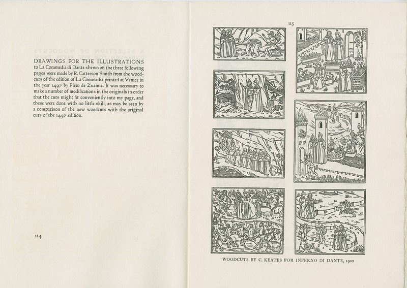 Examples of Woodcut Illustrations from  Lo inferno di Dante Alighieri Fiorentino