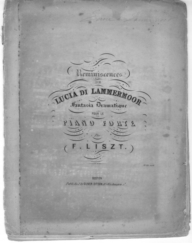 Reminiscences de Lucia de Lammermoor : Fantasia dramatique pour le piano forte 