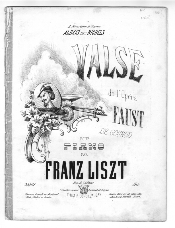 Valse de l'Opera Faust de Gounod : pour piano