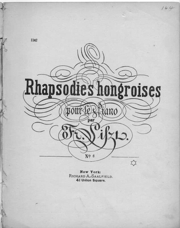 Rhapsodies hongroises, pour le piano.