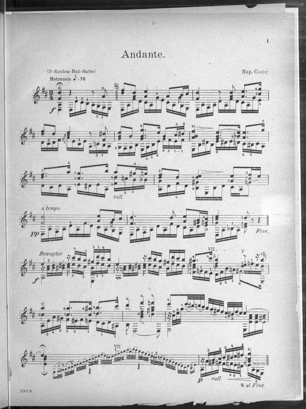 Andante ; Rêverie nocturne ; Walzer Nr. 5 : (aus Feuilles d'automne, douze valses, op. 41) / Nap. Coste