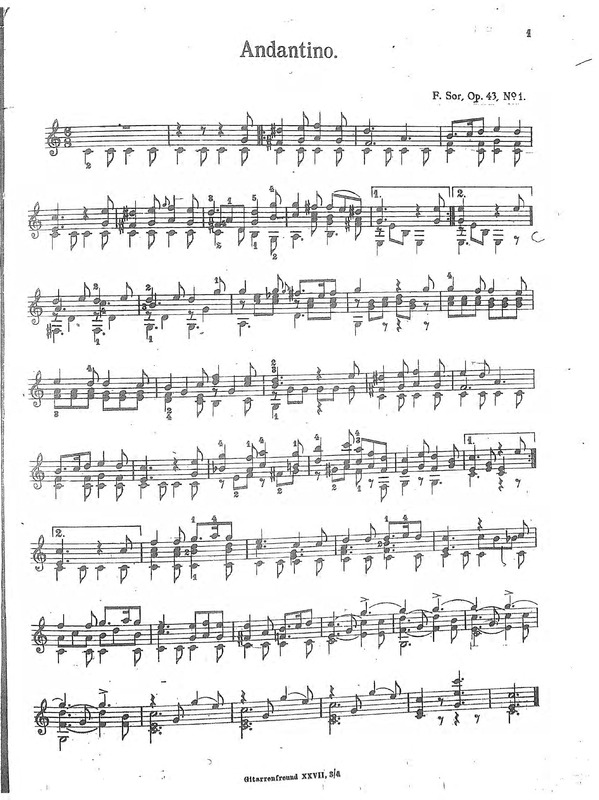 Andantino, op. 43, no. 1 ; Allegretto, op. 43, no. 2 ; Andante, op. 43, no. 3 / F. Sor