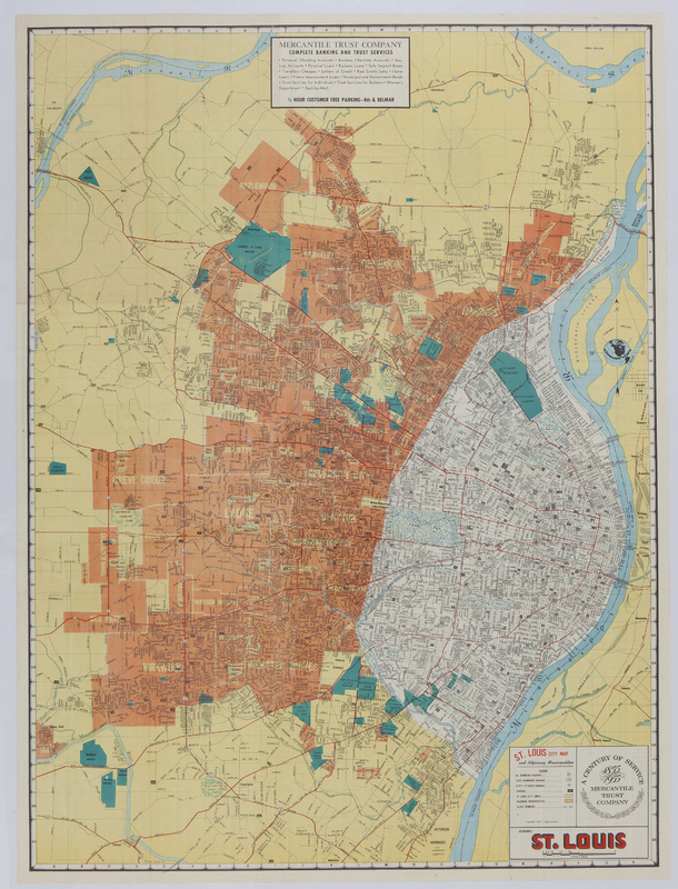Lib62: St. Louis city map and adjoining municipalities