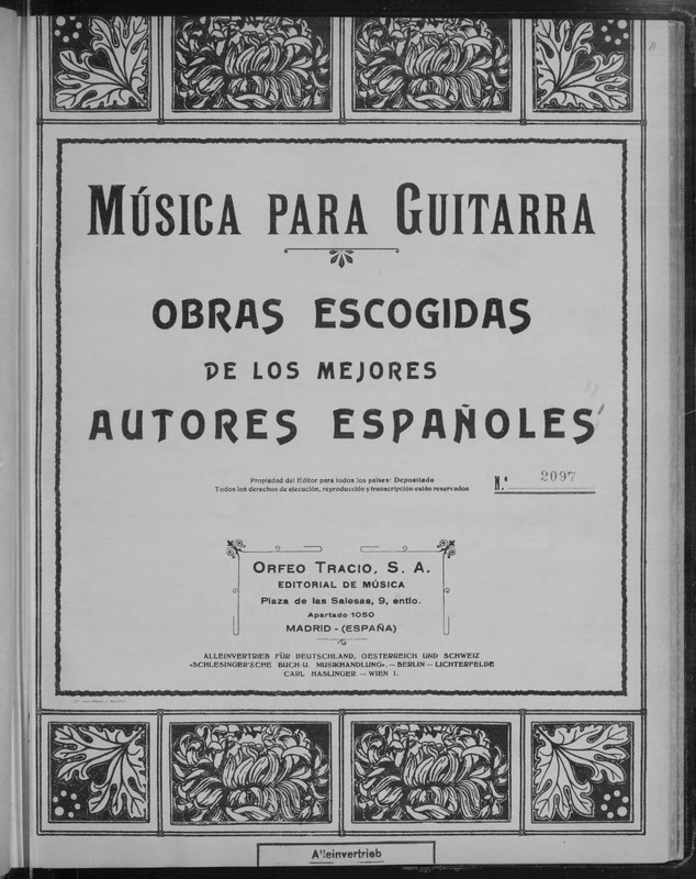 Menuet / Beethoven ; para guitarra por Francisco Tárrega.