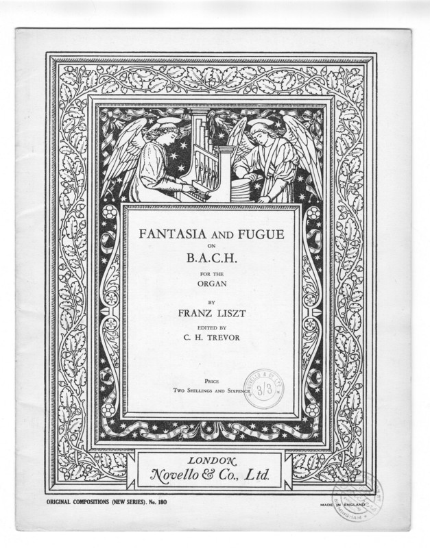 Fantasia and fugue on B.A.C.H. : for the organ