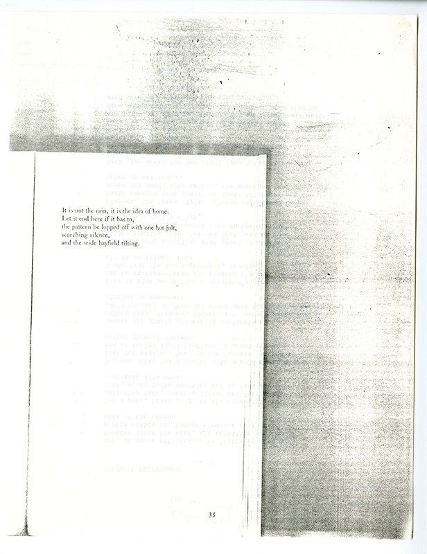 33 Verso)  Photocopy of Rachel Hadas' poem "Wish Granted."