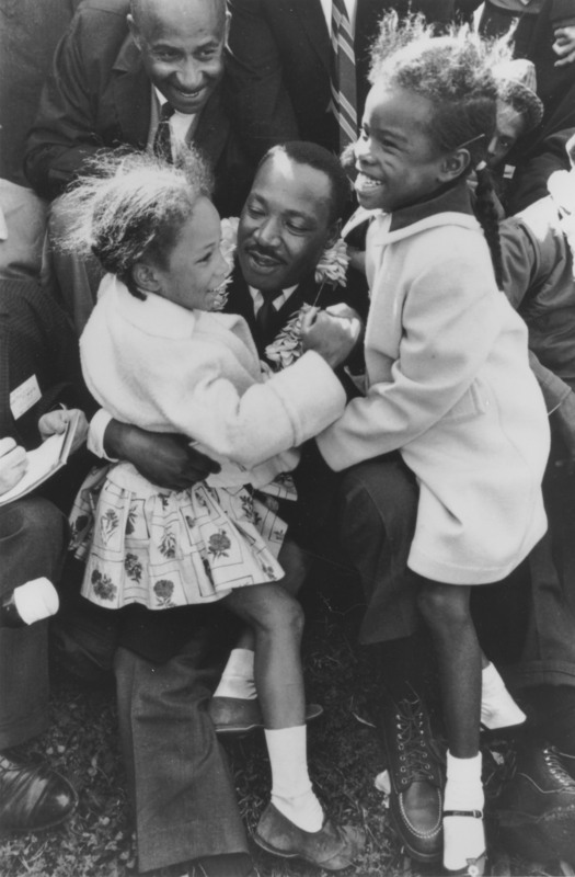 Dr. Martin Luther King Jr. with Two Young Children