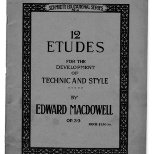 12 etudes for the development of technic and style : op. 39 / 