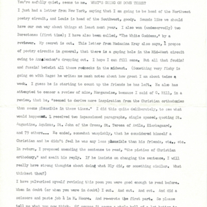 Typed letter, signed from Carolyn Kizer to James Dickey, May 21, 1963