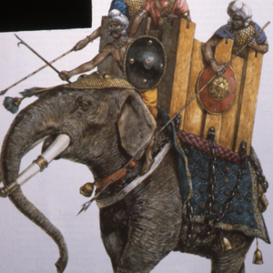King Porus' elephant corps <br />
