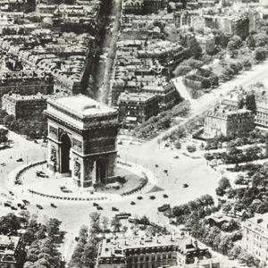 Aerial view of the Arc de Triomphe