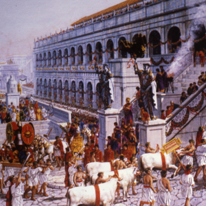 triuphal parade up Clirus Capitolinus<br />
