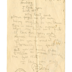 James Merrill note to Leila &quot;Zelly&quot; Howard