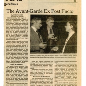 "The Avant-Garde Ex Post Facto" by Caryn James from <em>The New York Times</em>, April 9, 1988