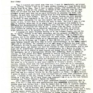 Typed letter, signed from Kimon Friar to James Merrill, December 2, 1957