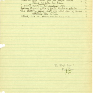 1) Handwritten on notebook paper<br />
with rhymes indicated.