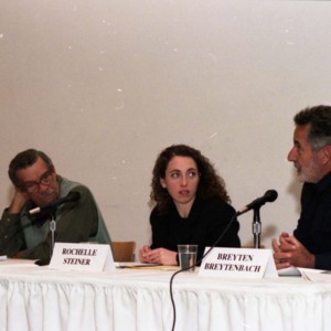 Derek Walcott, Rochelle Steiner, and Breyten Breytenbach at the Dual Muse Symposium