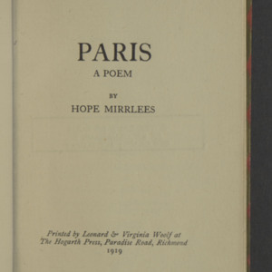 Paris, title page