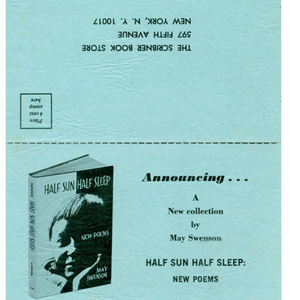 Prospectus for <em>Half Sun Half Sleep</em> by May Swenson