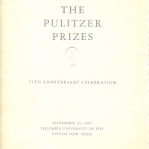 Program for the Pulitzer Prizes 75th Anniversary Celebration 