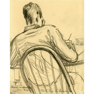 Man Writing At Table