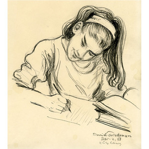 Teenage Girl Writing At Table