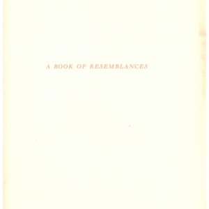 Final proof for <em>A Book of Resemblances</em> by Robert Duncan