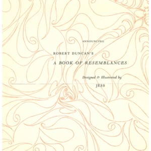 Prospectus for <em>A Book of Resemblances</em> by Robert Duncan