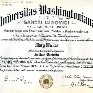 Mary's Honorary Doctorate Degree.