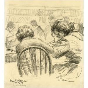 Two Women At Library Table
