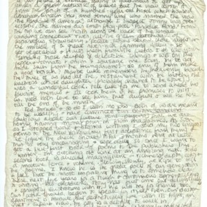 Autograph letter, signed from Sylvia Plath to Olwyn Hughes, circa June 30, 1959