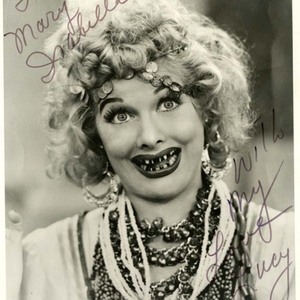 Autograph, to Mary from Lucille Ball.