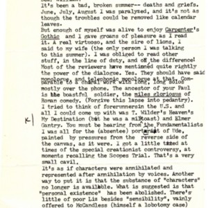 Typed letter, signed from Saul Bellow to William Gaddis, September 15, 1985