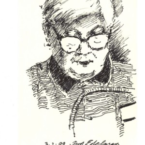 Sketch of William H. Gass by Jon Edelman 