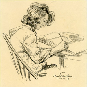 Woman Writing At Table
