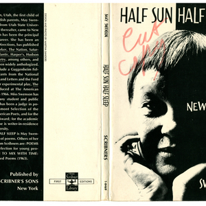 Dust jacket mock-up for <em>Half Sun Half Sleep</em> by May Swenson