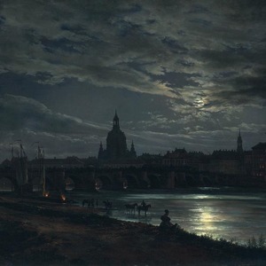 View of Dresden by Moonlight