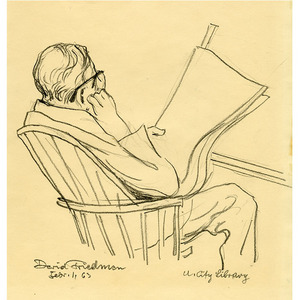 Man In Chair Reading Newspaper