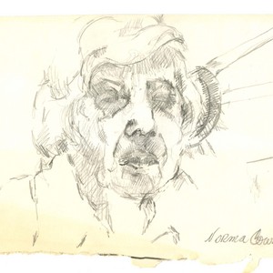 Sketch of William H. Gass by Norma Cowdrick
