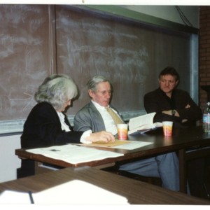 William Gaddis participating in "An Evening with William Gaddis" at the University of Southern California