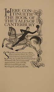 The Canterbury tales / by Geoffrey Chaucer ; with wood engravings by Eric Gill