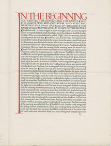 Specimen pages for the English Bible / Doves Press